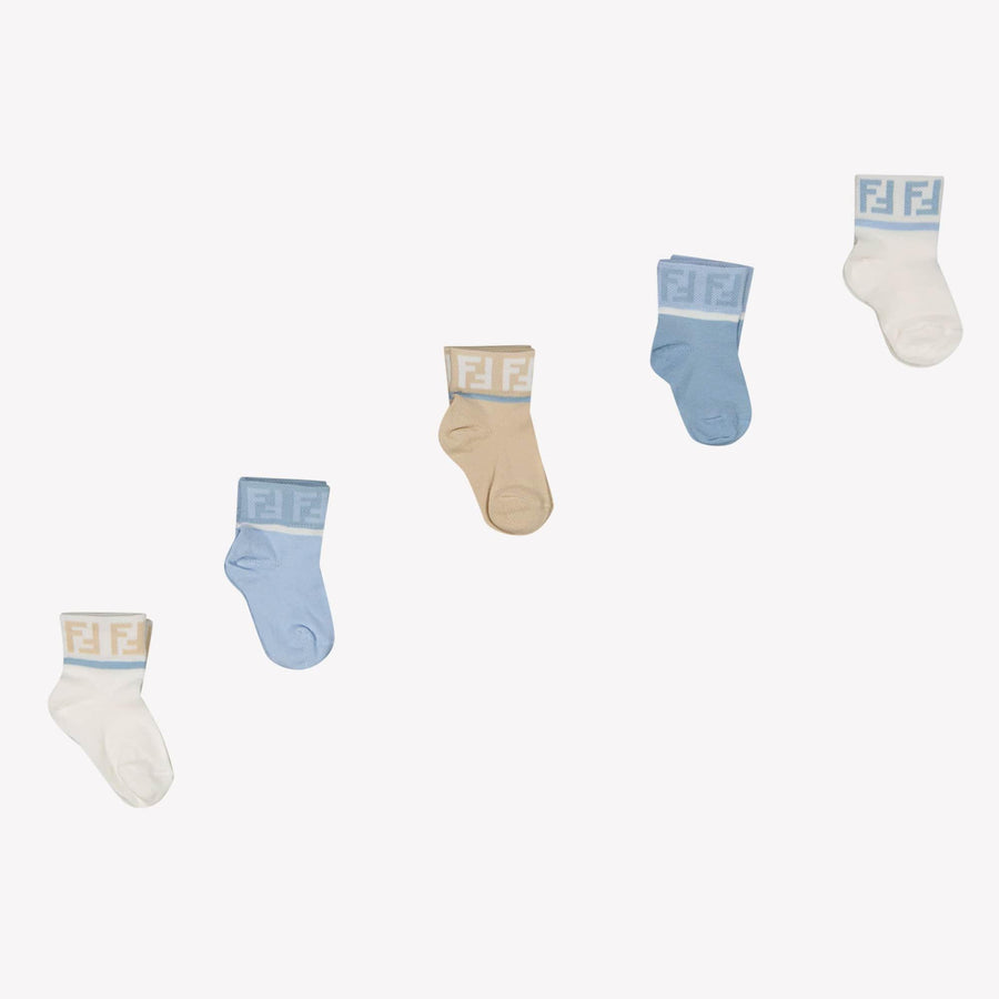 Fendi Baby Boys Socks  Light Blue