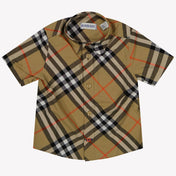 Burberry Baby Jongens Blouse In Beige