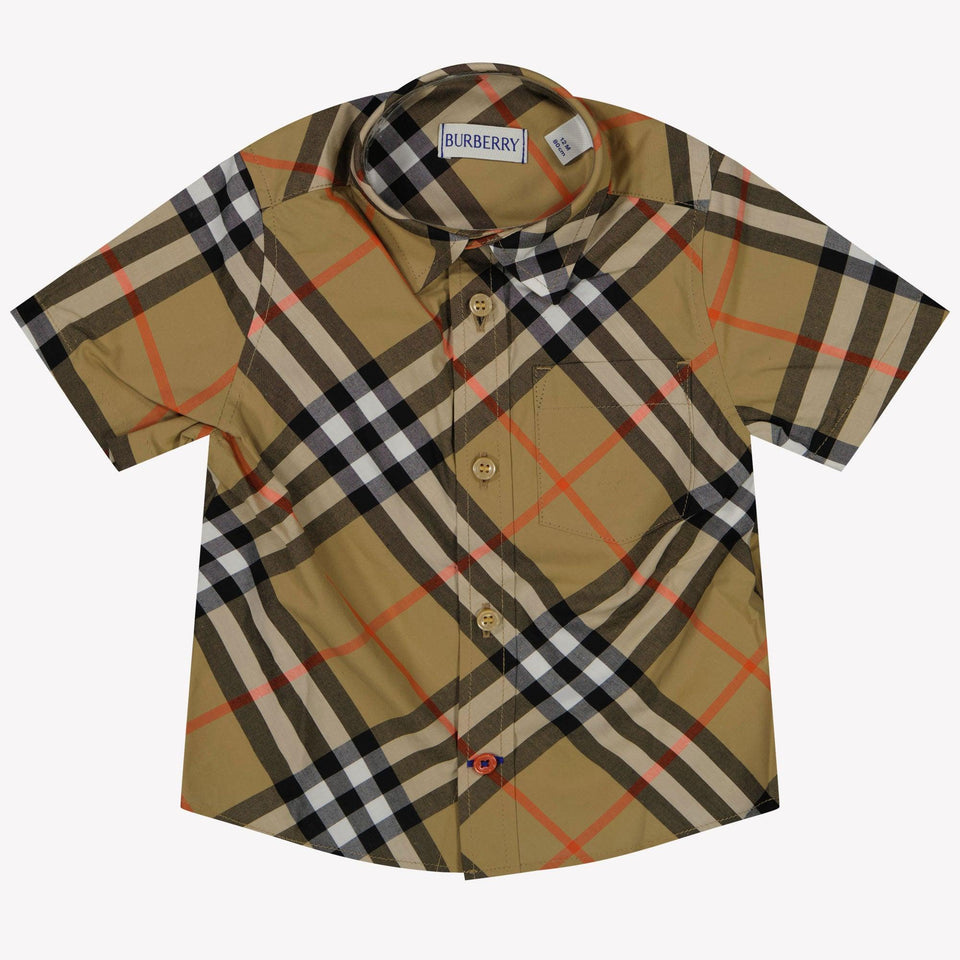 Burberry Baby Jongens Blouse In Beige