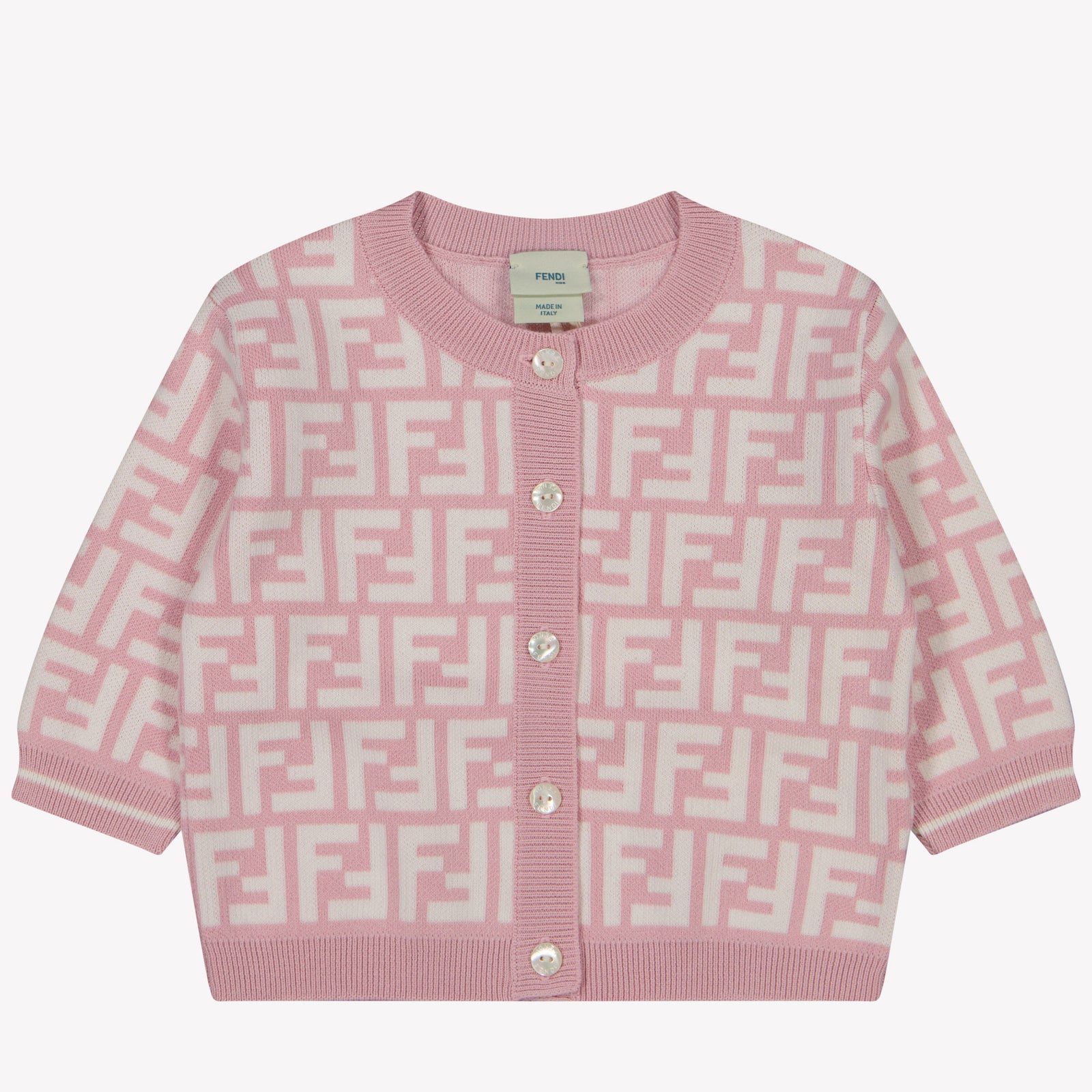 Fendi Baby Girls Cardigan in Light Pink