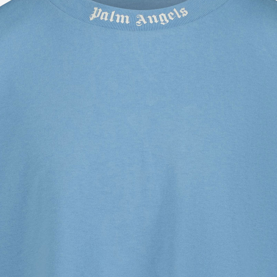 Palm Angels Kids Boys in T-Shirt Light Blue