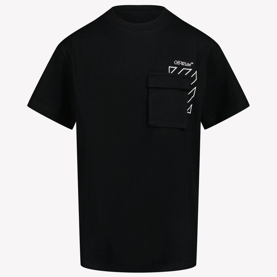 Off-White Kids Boys in T-Shirt Black