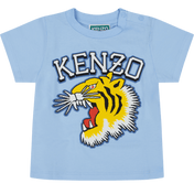 Kenzo Kids bebek unisex tişört açık mavi