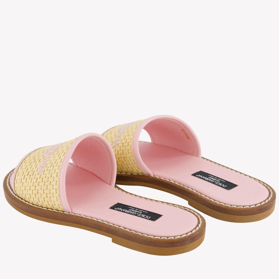 Dolce & Gabbana Meisjes Slippers In Beige