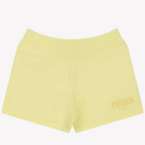Fendi Baby Unisex Shorts In Geel
