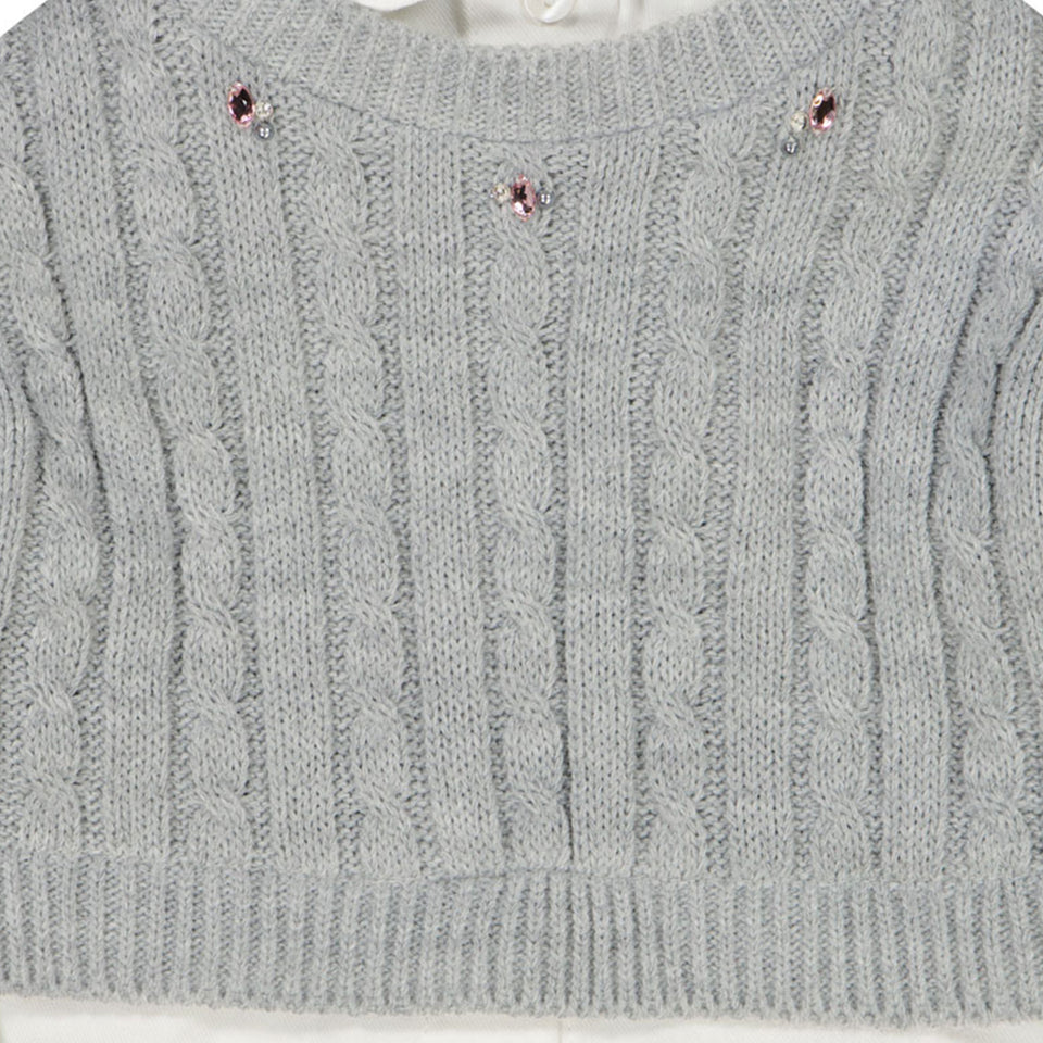 Lapin House Baby Girls Sweater Gray