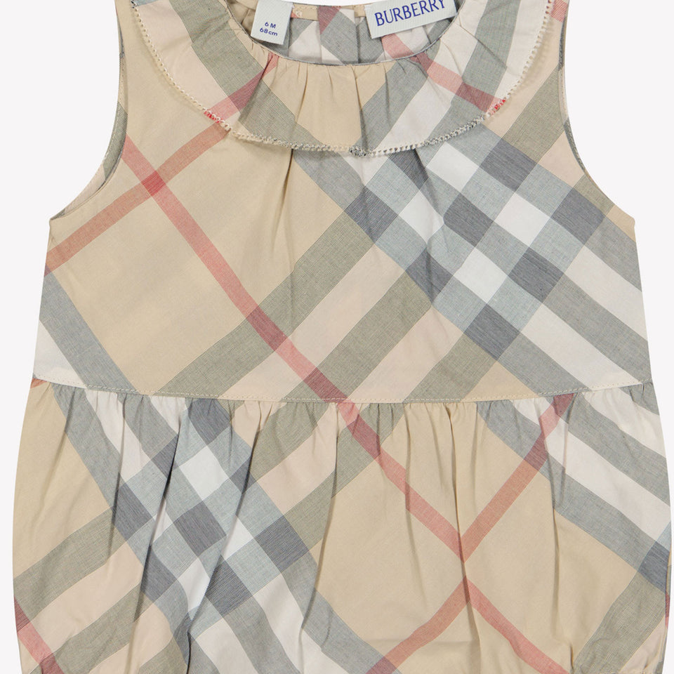 Burberry Norah Baby Girls Bodper In Beige