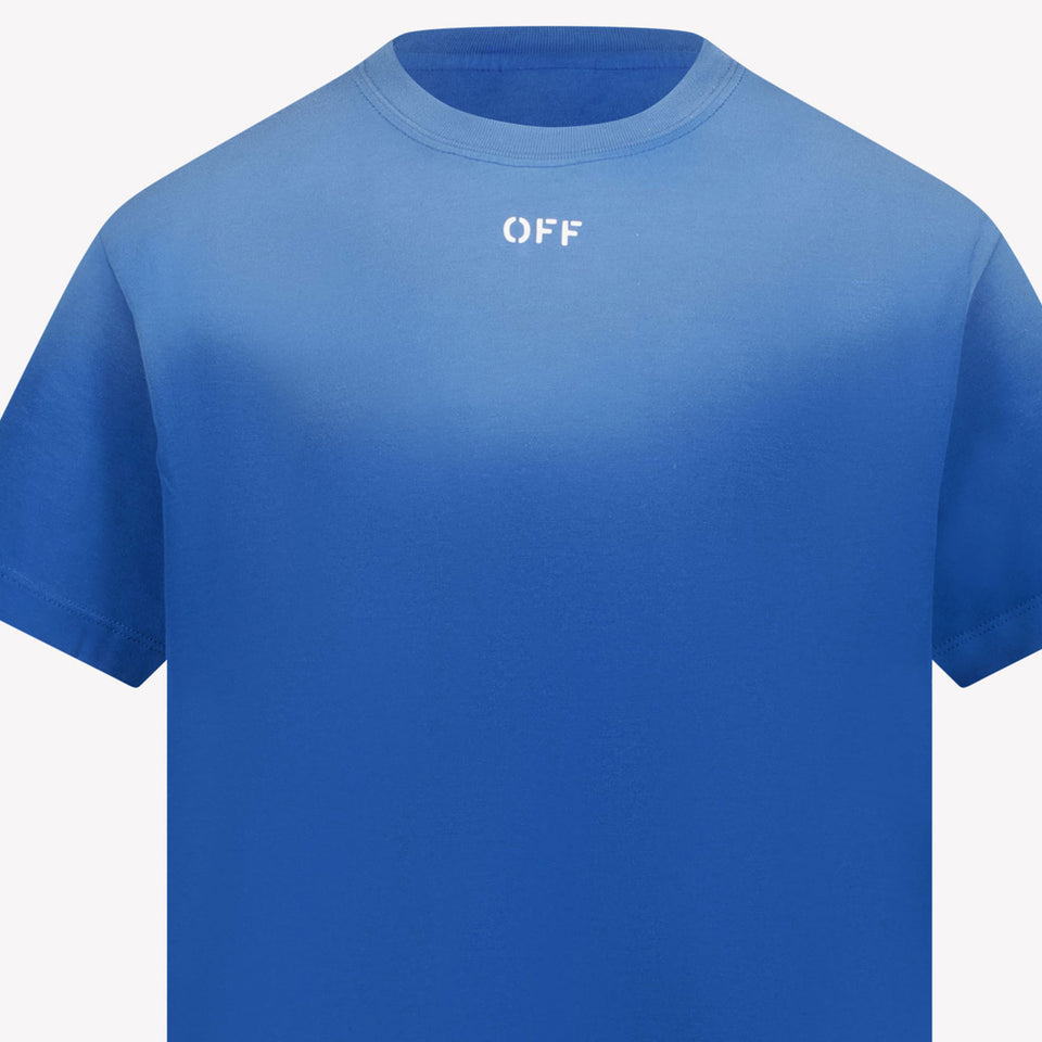 Off-White Kinder Jongens T-Shirt In Cobalt Blauw