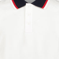 Moncler Kids Boys Polo  White