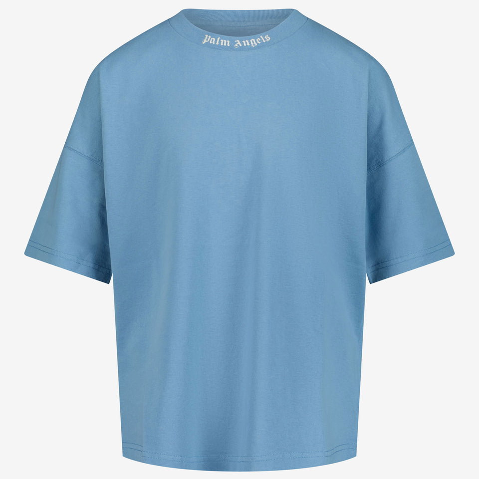 Palm Angels Kids Boys in T-Shirt Light Blue