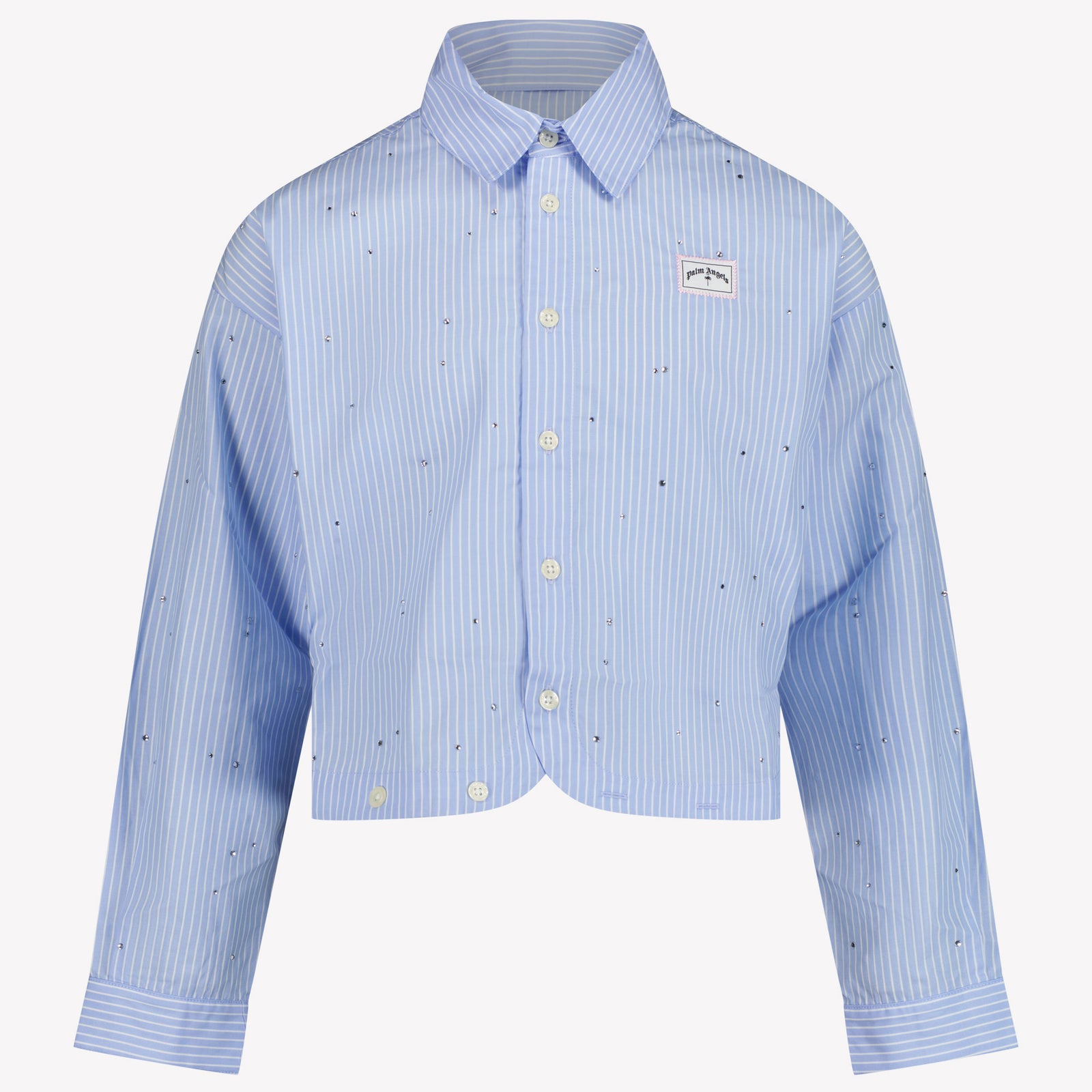 Palm Angels Kids Girls Blouse in Light Blue