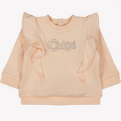 クロエの女の赤ちゃんのセーターライトピンク