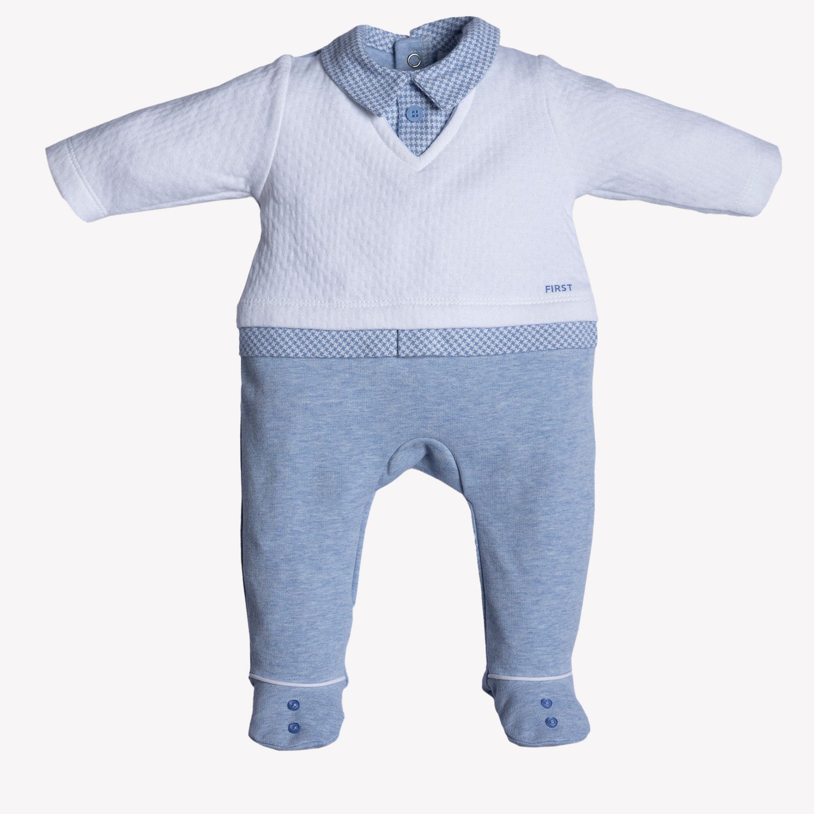 First Baby Boys Playsuit Light Blue