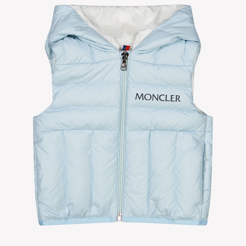 Moncler Nerville Baby Boys Bodywarmer In Light Blue