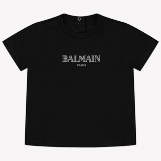 Balmain Baby Jongens T-shirt Zwart 6 mnd