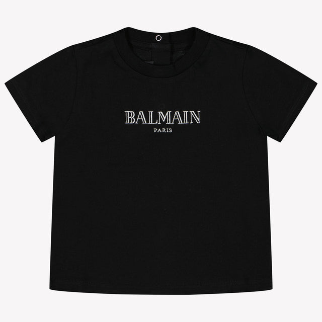 Balmain Baby Jongens T-shirt Zwart 6 mnd