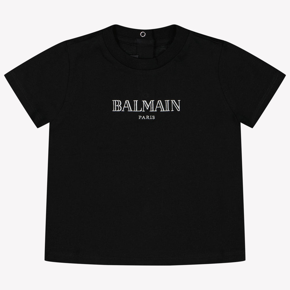 Balmain Baby Jongens T-shirt Zwart 6 mnd