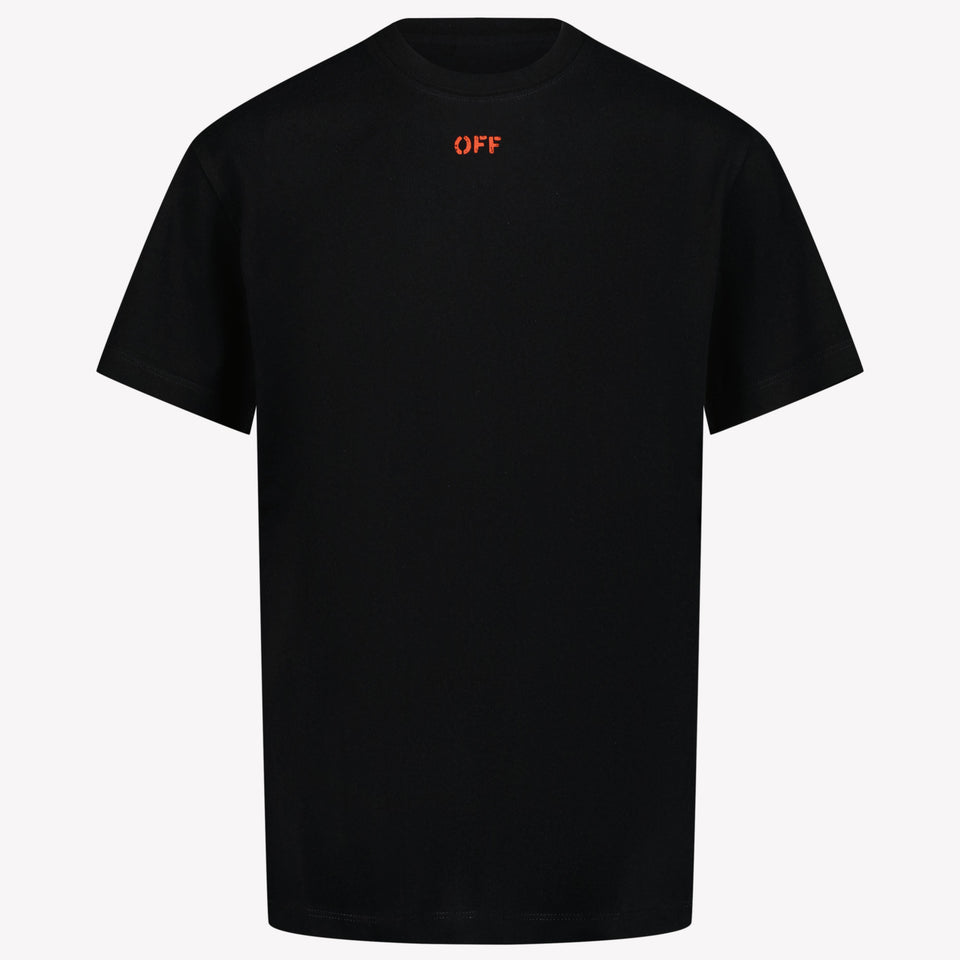 Off-White Kinder Unisex T-Shirt In Zwart