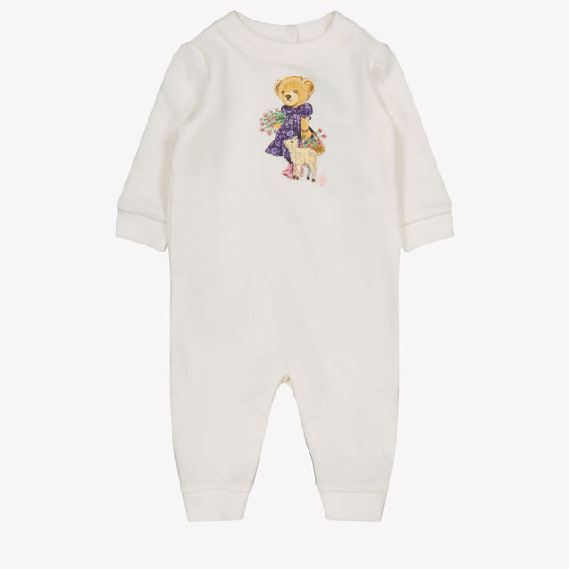 Ralph Lauren Baby Girls Playsuit White