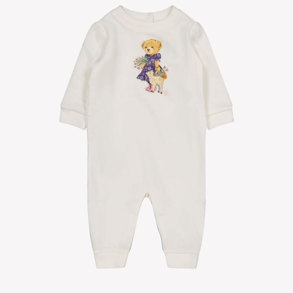 Ralph Lauren Baby Girls Playsuit White