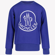 Moncler Boys Sweater Cobalt Mavi