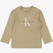 Calvin Klein 男の子のTシャツベージュ