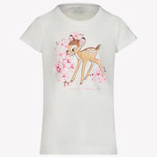 MonnaLisa Kinder Meisjes T-Shirt In Wit