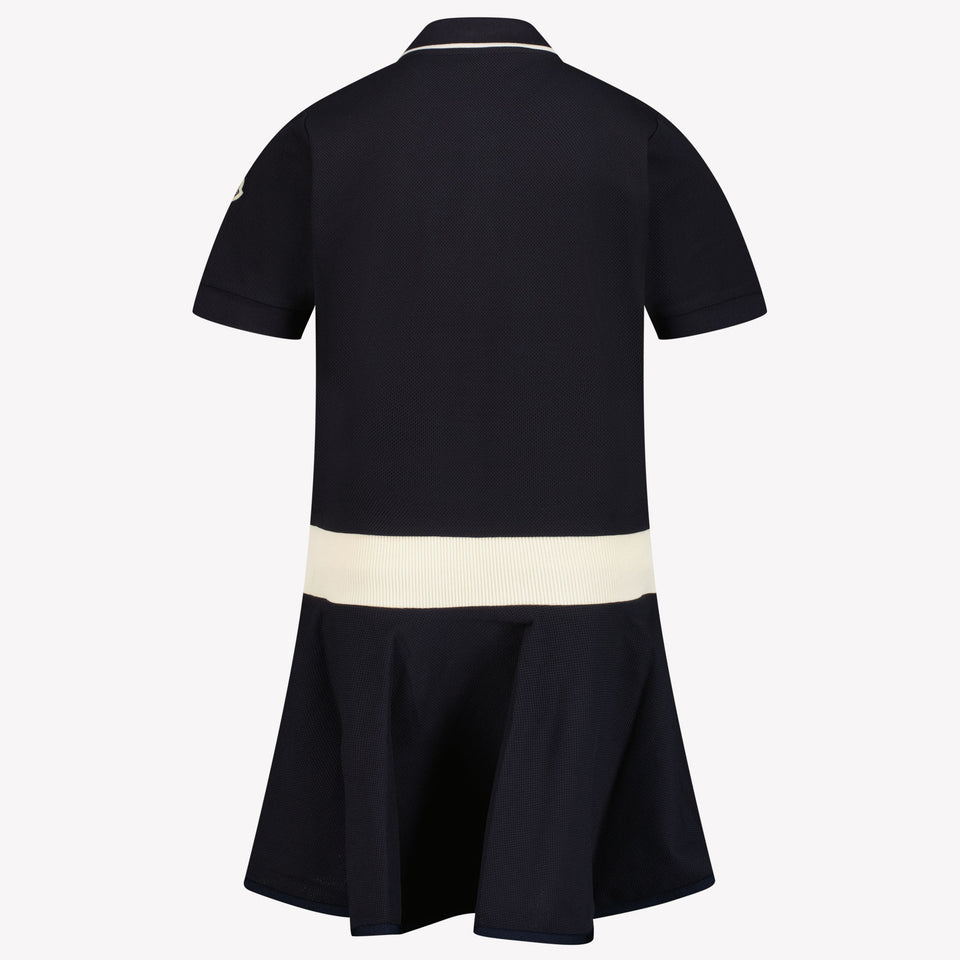 Moncler Kids Girls Dress Navy