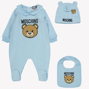 Moschino 赤ちゃんユニセックスボックススーツライトブルー