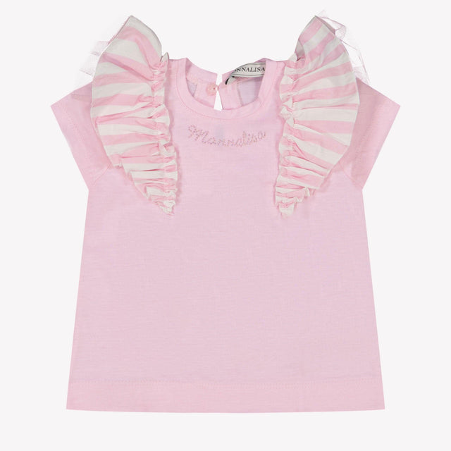 MonnaLisa Baby Meisjes T-Shirt In Licht Roze