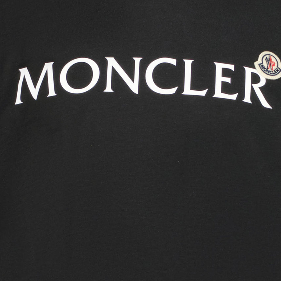 Moncler Kinder Jongens T-Shirt In Zwart