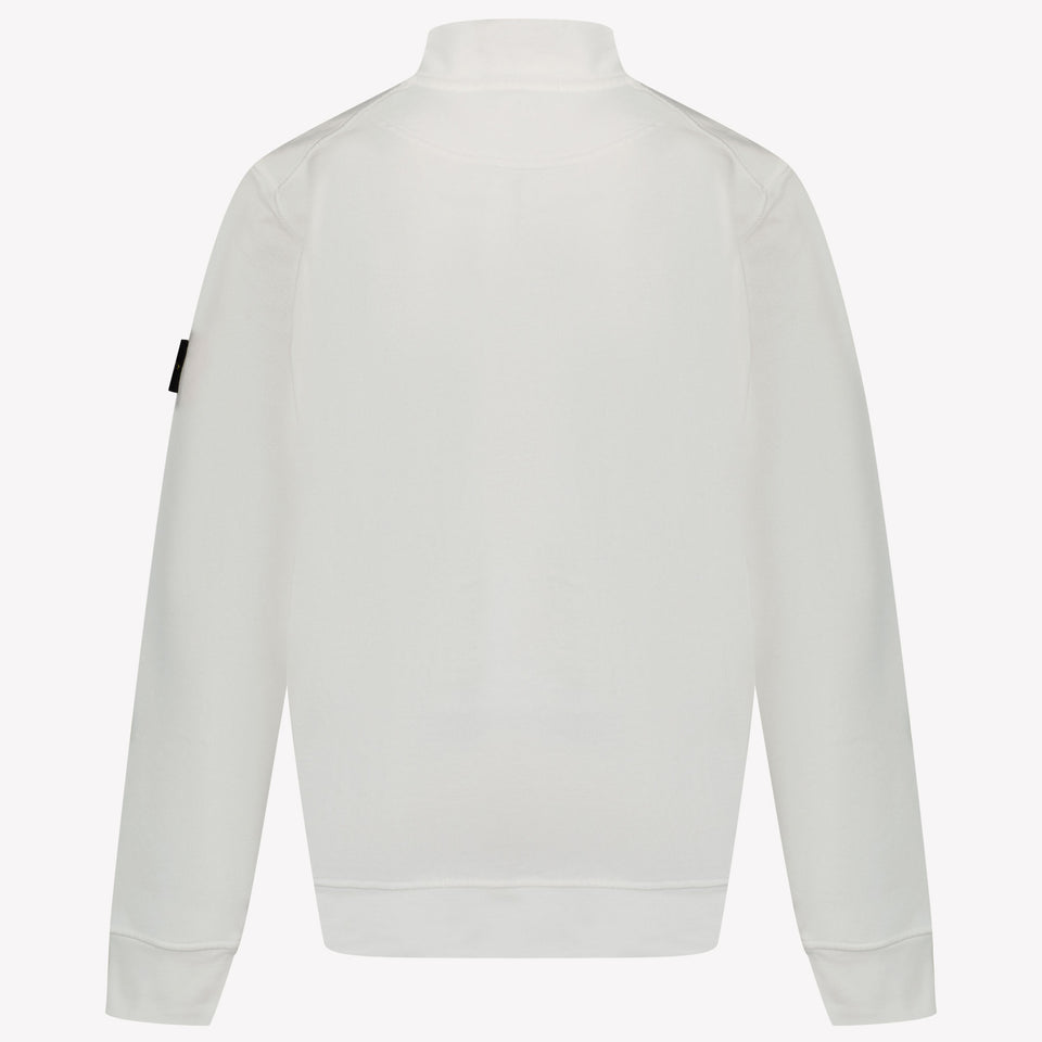 Stone Island Kids Boys Sweater in White