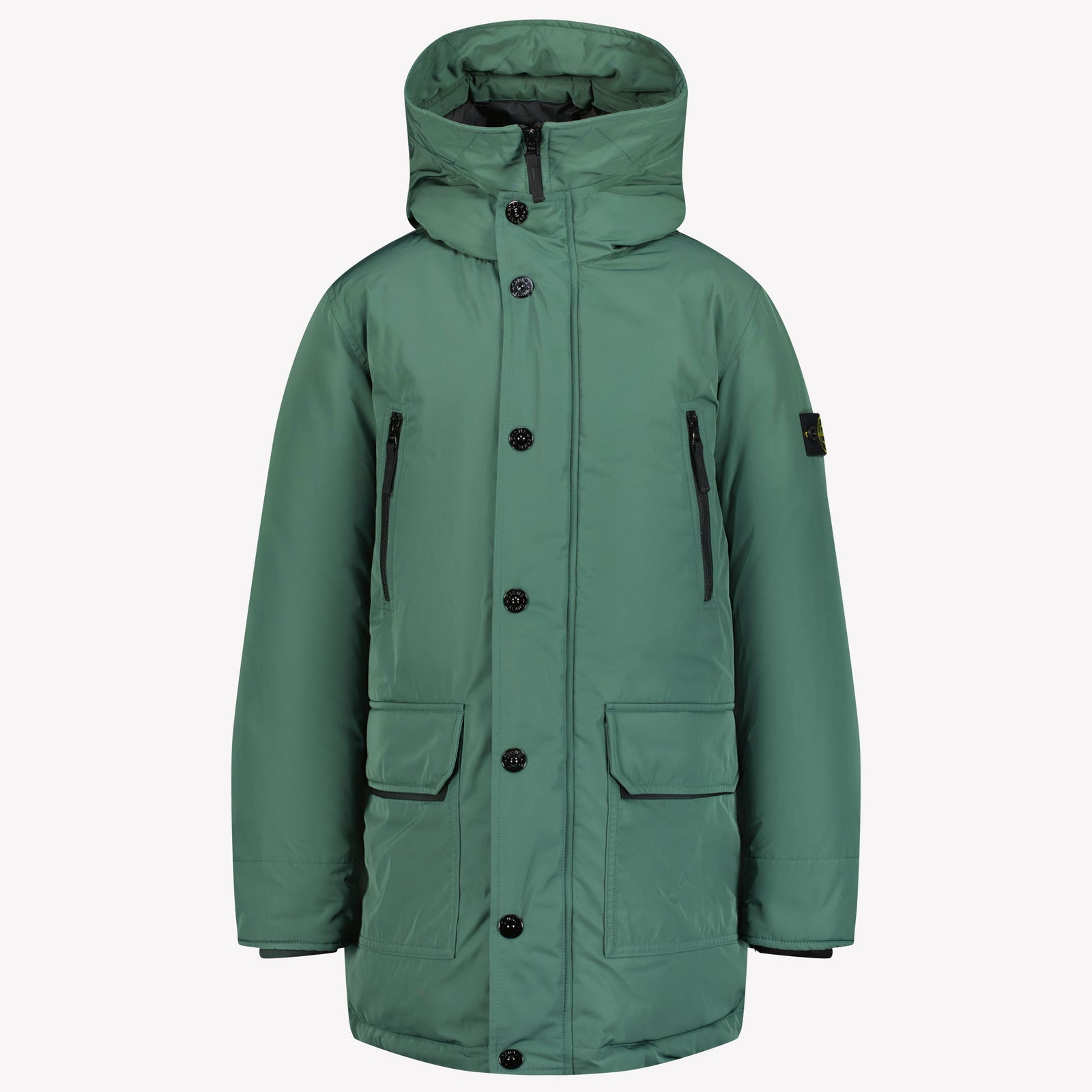 Stone Island Boys Winter Coat Green