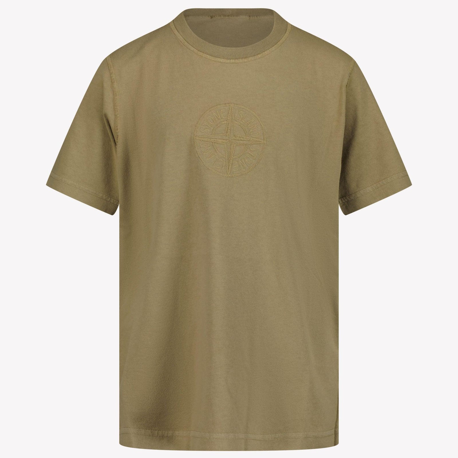 Stone Island Kinder Jongens T-Shirt In Beige