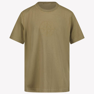 Stone Island Kids Boys in T-Shirt Beige