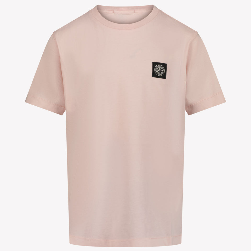 Stone Island Kids Boys in T-Shirt Light Pink