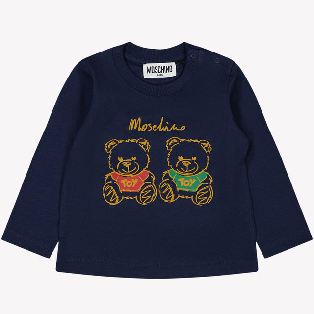 Moschino Baby Jongens T-shirt Navy 3/6
