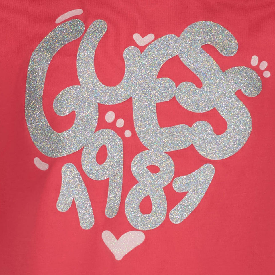 Guess Kinder Meisjes T-Shirt In Fuchsia