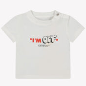 Off-White Baby Jongens T-Shirt In Wit