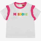 ミッソーニの女の赤ちゃんTシャツ白