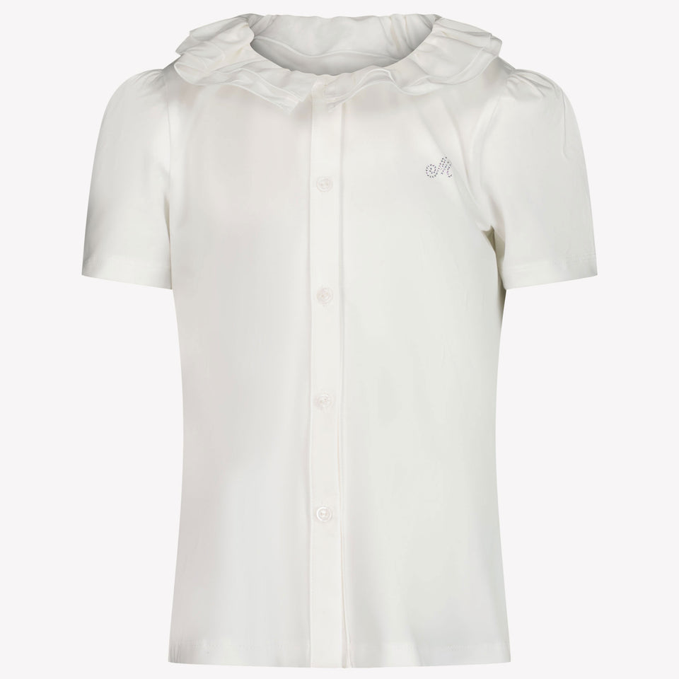 MonnaLisa Kinder Meisjes Blouse In Off White