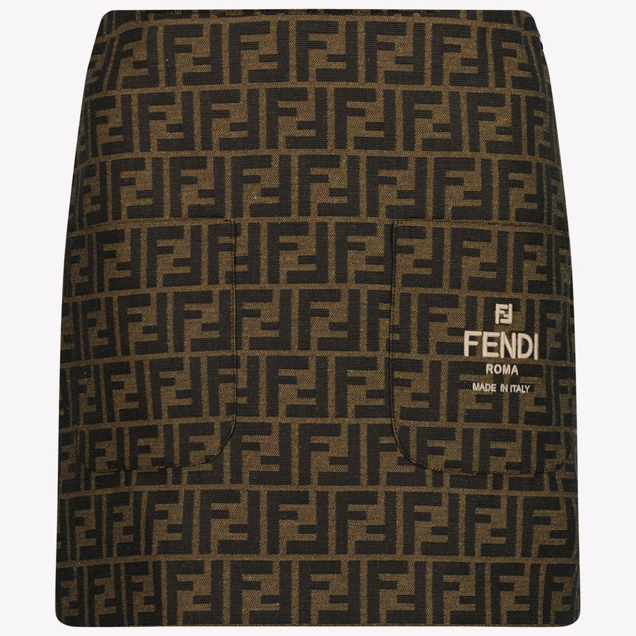 Fendi Girls Skirt Brown