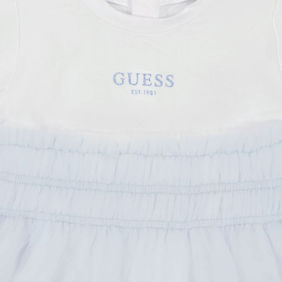 Guess Baby Meisjes Jurk In Licht Blauw