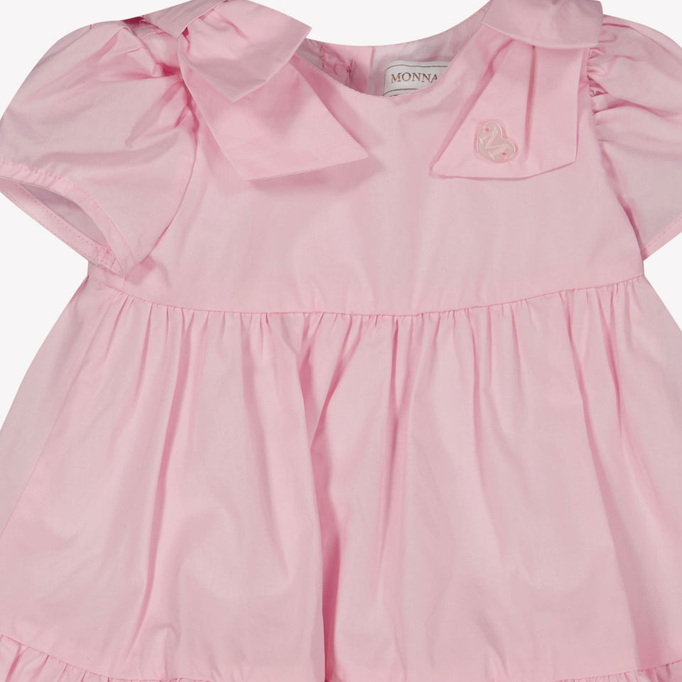 MonnaLisa Baby Meisjes Jurk In Licht Roze