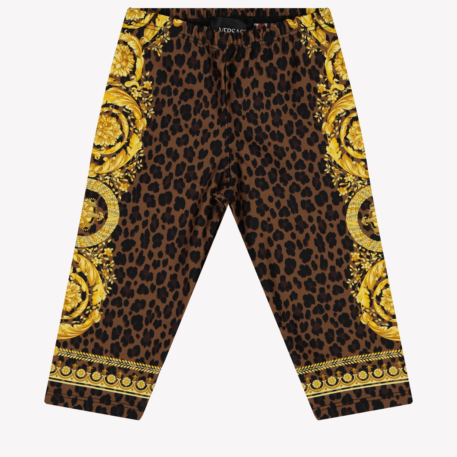 Versace Girls Leggings Brown