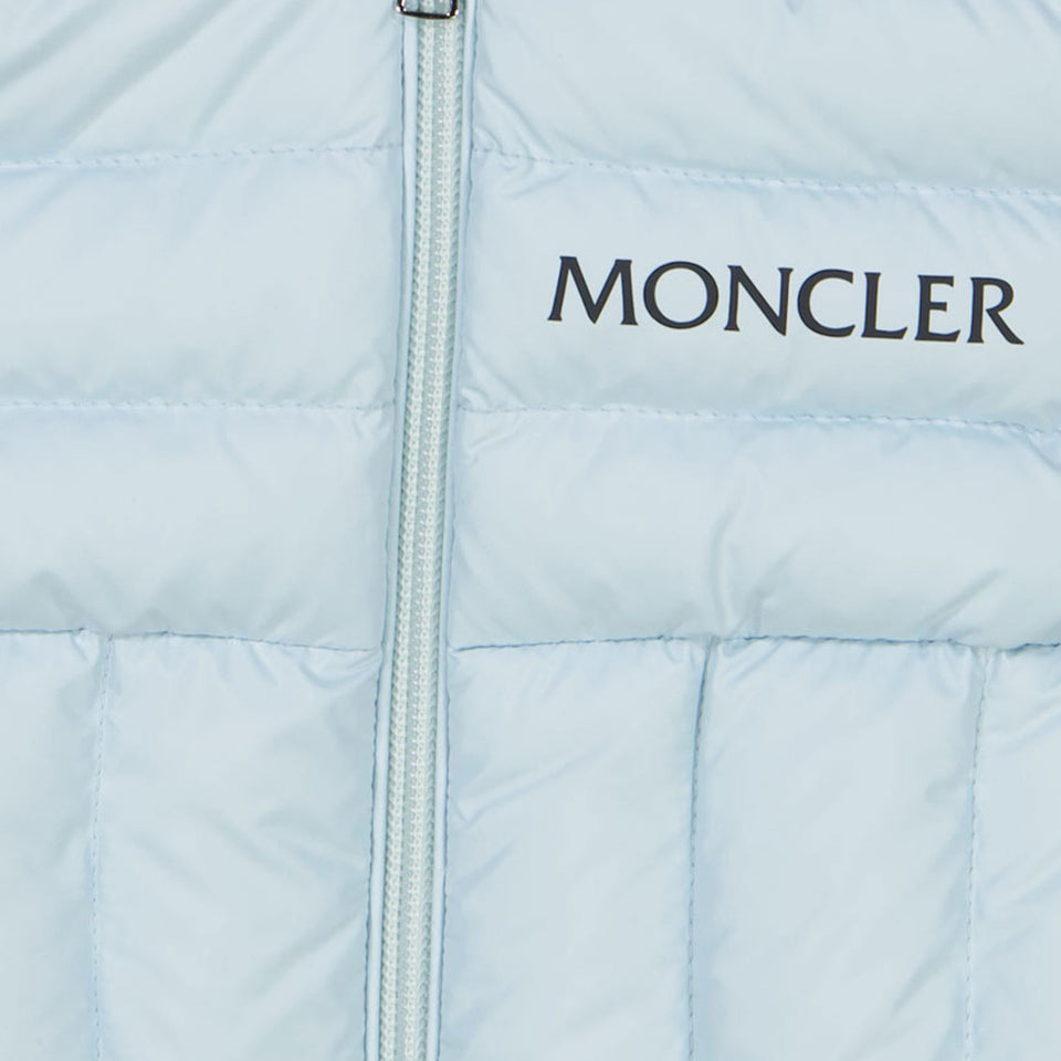 Moncler Nerville Baby Boys Bodywarmer In Light Blue