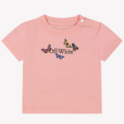 Off-White Baby Girls T-Shirt in Light Pink