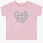 Guess Baby Meisjes T-Shirt In Licht Roze