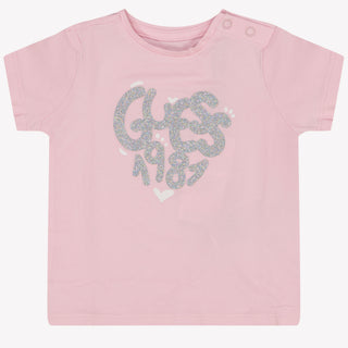 Guess Baby Meisjes T-Shirt In Licht Roze