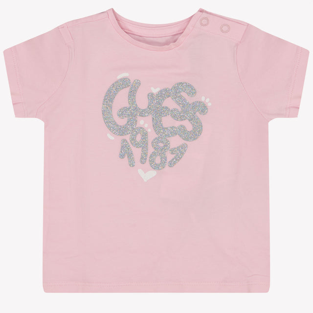 Guess Baby Girls T-Shirt in Light Pink